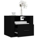vidaXL Nástenný nočný stolík čierny 50x36x40 cm – Obrázok 4
