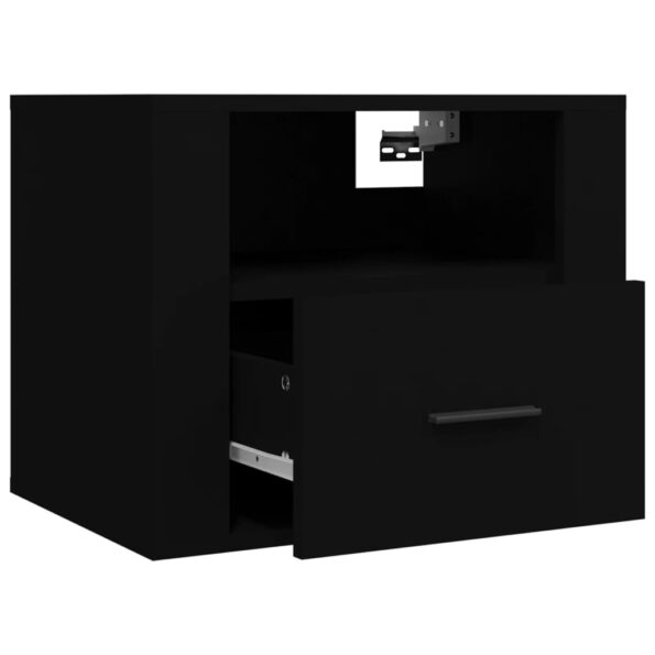 vidaXL Nástenný nočný stolík čierny 50x36x40 cm – Obrázok 6
