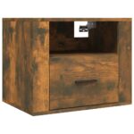 vidaXL Nástenný nočný stolík dymový dub 50x36x40 cm – Obrázok 2
