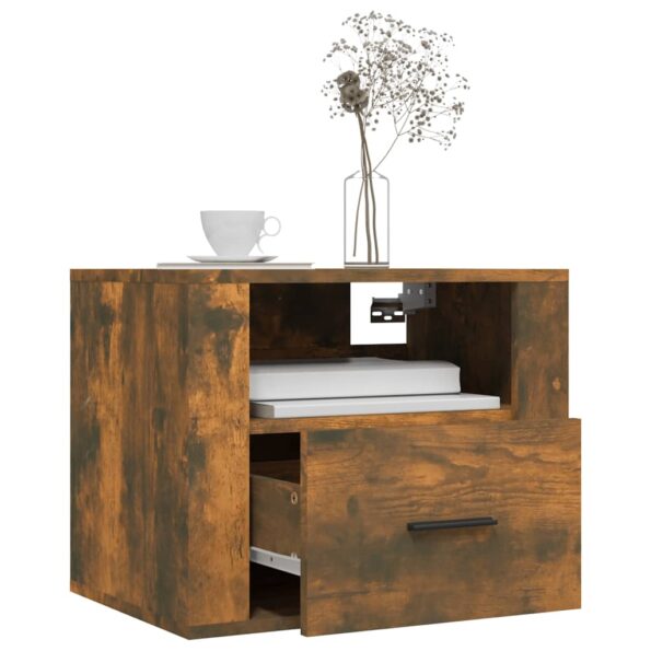 vidaXL Nástenný nočný stolík dymový dub 50x36x40 cm – Obrázok 4