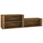 vidaXL Botník dymový dub 150x35x45 cm spracované drevo – Obrázok 2