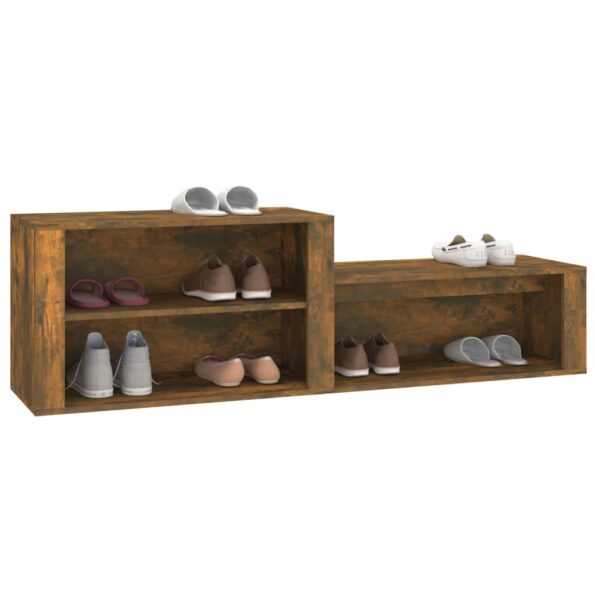 vidaXL Botník dymový dub 150x35x45 cm spracované drevo – Obrázok 4