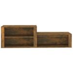 vidaXL Botník dymový dub 150x35x45 cm spracované drevo – Obrázok 5