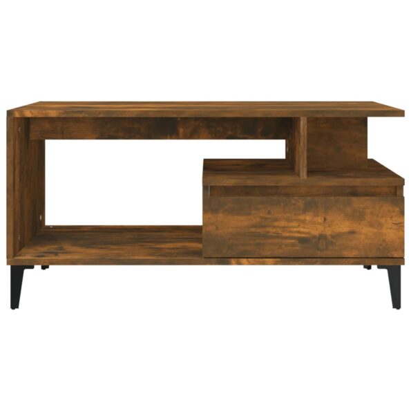 vidaXL Konferenčný stolík dymový dub 90x49x45 cm spracované drevo – Obrázok 5