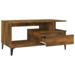 vidaXL Konferenčný stolík dymový dub 90x49x45 cm spracované drevo – Obrázok 6