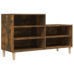 vidaXL Botník dymový dub 102x36x60 cm spracované drevo – Obrázok 2
