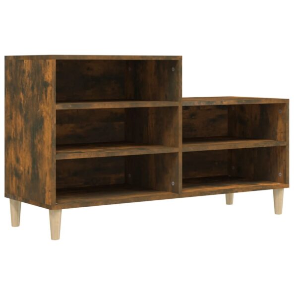 vidaXL Botník dymový dub 102x36x60 cm spracované drevo – Obrázok 2