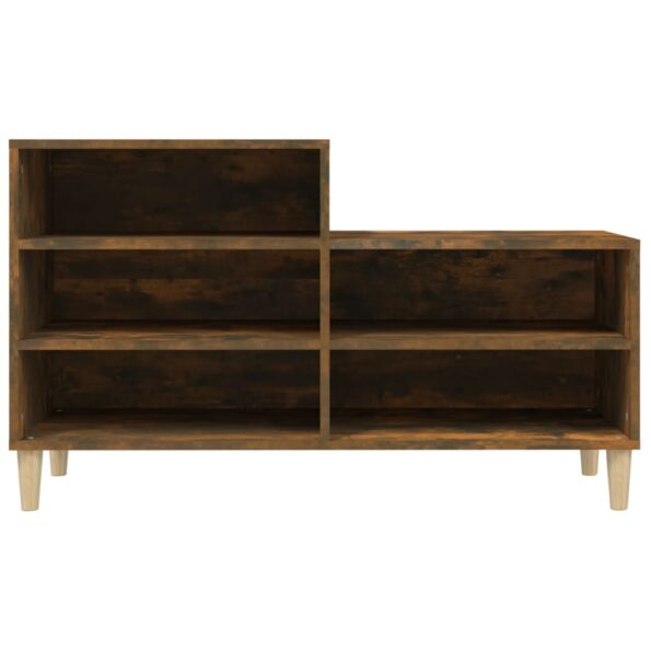 vidaXL Botník dymový dub 102x36x60 cm spracované drevo – Obrázok 5