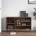 vidaXL Botník hnedý dub 102x36x60 cm spracované drevo – Obrázok 3