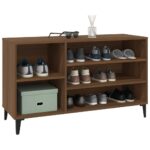 vidaXL Botník hnedý dub 102x36x60 cm spracované drevo – Obrázok 4