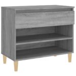 vidaXL Botník sivý dub sonoma 70x36x60 cm spracované drevo – Obrázok 2