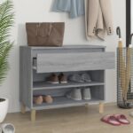 vidaXL Botník sivý dub sonoma 70x36x60 cm spracované drevo – Obrázok 3