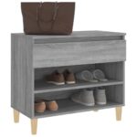 vidaXL Botník sivý dub sonoma 70x36x60 cm spracované drevo – Obrázok 4