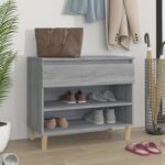 vidaXL Botník sivý dub sonoma 70x36x60 cm spracované drevo