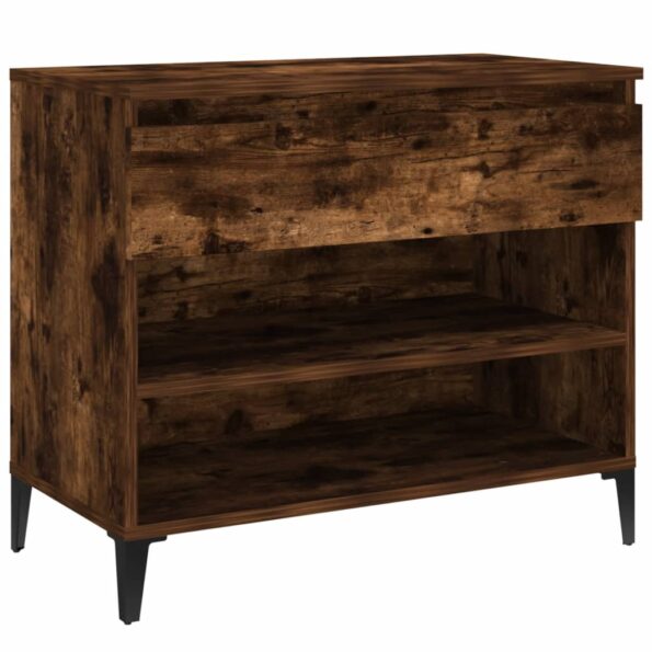 vidaXL Botník dymový dub 70x36x60 cm spracované drevo – Obrázok 2