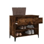 vidaXL Botník dymový dub 70x36x60 cm spracované drevo – Obrázok 5