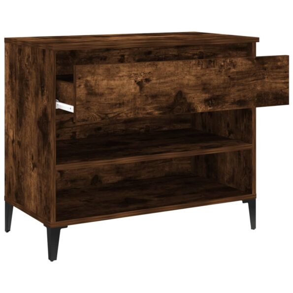 vidaXL Botník dymový dub 70x36x60 cm spracované drevo – Obrázok 6