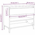 vidaXL Botník dymový dub 70x36x60 cm spracované drevo – Obrázok 10