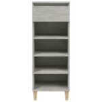vidaXL Botník betónovo sivý 40x36x105 cm spracované drevo – Obrázok 3