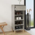 vidaXL Botník betónovo sivý 40x36x105 cm spracované drevo – Obrázok 6