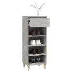 vidaXL Botník betónovo sivý 40x36x105 cm spracované drevo – Obrázok 7