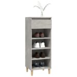 vidaXL Botník betónovo sivý 40x36x105 cm spracované drevo – Obrázok 8