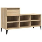 vidaXL Botník dub sonoma 102x36x60 cm spracované drevo – Obrázok 2