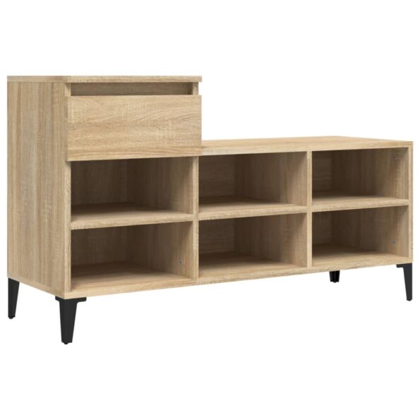 vidaXL Botník dub sonoma 102x36x60 cm spracované drevo – Obrázok 2