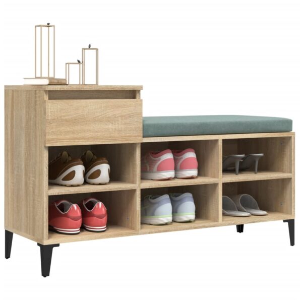 vidaXL Botník dub sonoma 102x36x60 cm spracované drevo – Obrázok 4