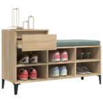 vidaXL Botník dub sonoma 102x36x60 cm spracované drevo – Obrázok 5