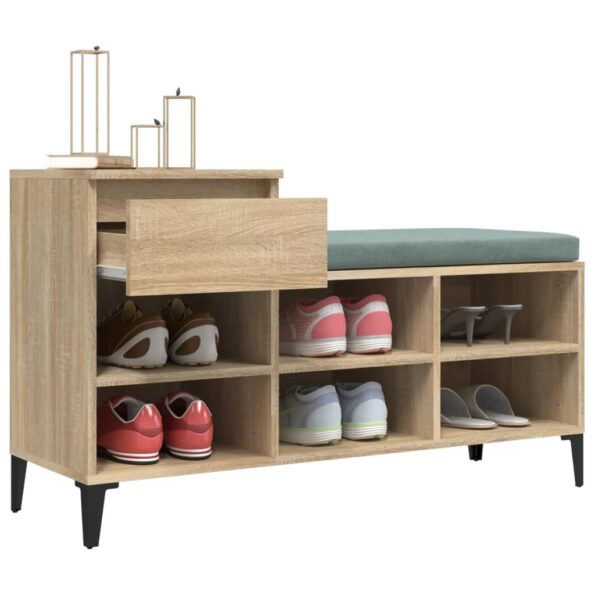 vidaXL Botník dub sonoma 102x36x60 cm spracované drevo – Obrázok 5