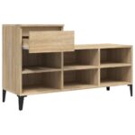 vidaXL Botník dub sonoma 102x36x60 cm spracované drevo – Obrázok 7