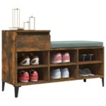 vidaXL Botník dymový dub 102x36x60 cm spracované drevo – Obrázok 4