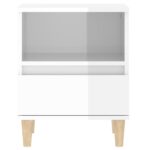 vidaXL Nočné stolíky 2 ks lesklé biele 40x35x50 cm – Obrázok 7