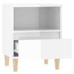 vidaXL Nočné stolíky 2 ks lesklé biele 40x35x50 cm – Obrázok 8