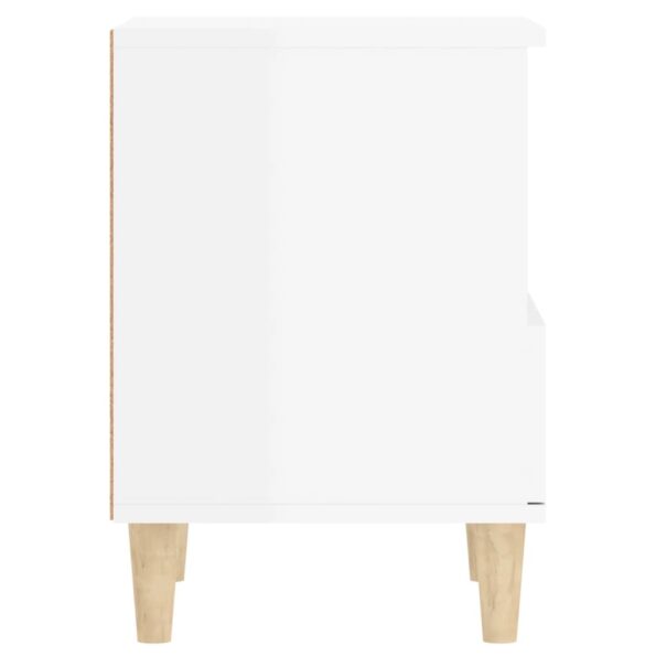 vidaXL Nočné stolíky 2 ks lesklé biele 40x35x50 cm – Obrázok 9