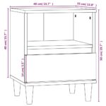 vidaXL Nočné stolíky 2 ks lesklé biele 40x35x50 cm – Obrázok 11