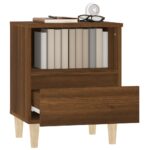 vidaXL Nočné stolíky 2 ks hnedý dub 40x35x50 cm – Obrázok 5