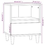 vidaXL Nočné stolíky 2 ks hnedý dub 40x35x50 cm – Obrázok 11