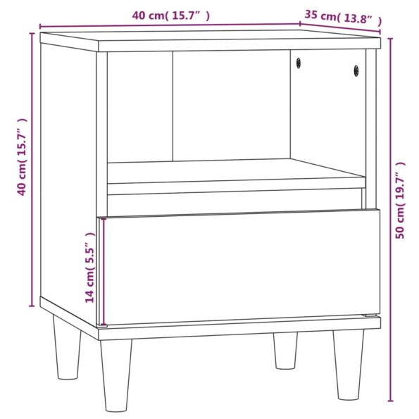 vidaXL Nočné stolíky 2 ks hnedý dub 40x35x50 cm – Obrázok 11