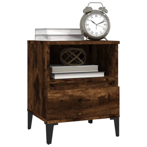 vidaXL Nočné stolíky 2 ks dymový dub 40x35x50 cm – Obrázok 4
