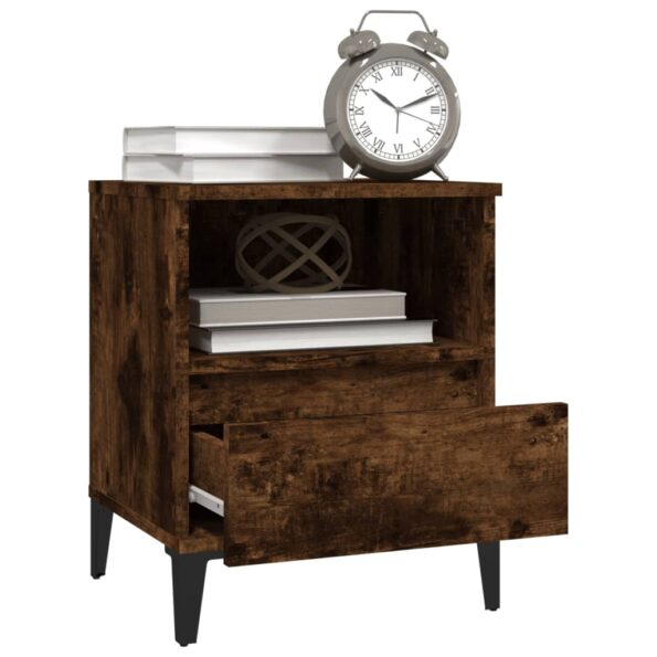 vidaXL Nočné stolíky 2 ks dymový dub 40x35x50 cm – Obrázok 5