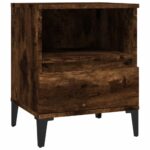 vidaXL Nočné stolíky 2 ks dymový dub 40x35x50 cm – Obrázok 6