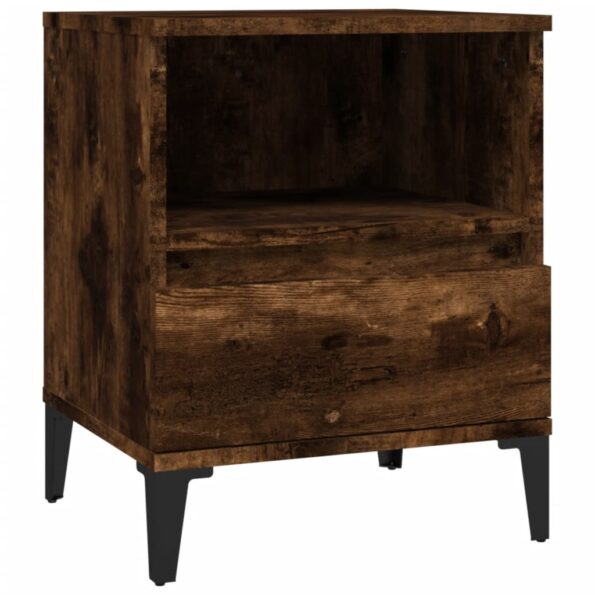 vidaXL Nočné stolíky 2 ks dymový dub 40x35x50 cm – Obrázok 6
