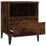 vidaXL Nočné stolíky 2 ks dymový dub 40x35x50 cm – Obrázok 8