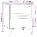 vidaXL Nočné stolíky 2 ks dymový dub 40x35x50 cm – Obrázok 11