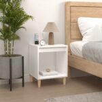 vidaXL Nočné stolíky 2 ks biele 40x35x50 cm – Obrázok 3