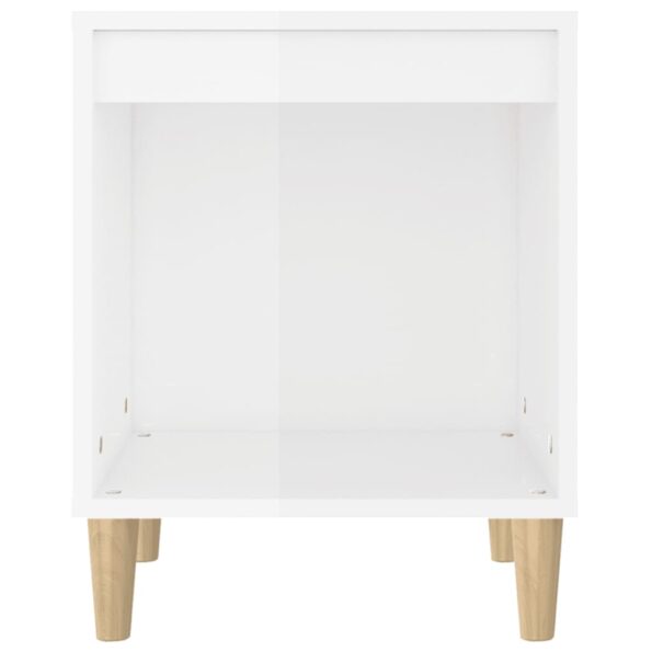 vidaXL Nočné stolíky 2 ks lesklé biele 40x35x50 cm – Obrázok 6
