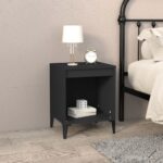 vidaXL Nočné stolíky 2 ks čierne 40x35x50 cm – Obrázok 3