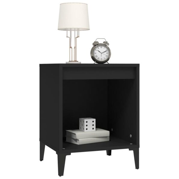 vidaXL Nočné stolíky 2 ks čierne 40x35x50 cm – Obrázok 4